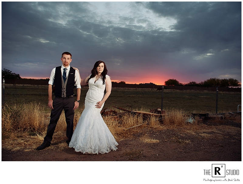 phoenix backyard wedding sunset